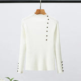 Solid Color Bottoming Sweater Women Fashion Simple Long Sleeve Slim Knit Sweater Pullover Female 2021 Spring