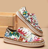 Mujer 2022 Lace Up Print Flats Women Non Slip Fashion Casual Shoes Women Plus Size platform Shoes Zapatos
