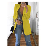 New Fashion Women's Casual Suit Set Multi-color Lapel Slim Cardigan Temperament Commuting Solid Color Suit Coat