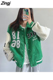 new autumn and winter lamb wool fashion jackets coats women's Y2K loose wild jackets casual stitching baseball uniform