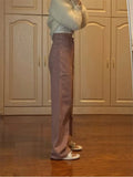Women Pink Jeans High Waist Vintage Straight Baggy Pants Streetwear Korean Version Style Fashion Wide Leg Denim Mopping
