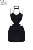 Sexy Spaghetti Strap Dress Female High Waist Hollow Out Skinny Y2k Club Dresses For Women Summer Mini Sleeveless
