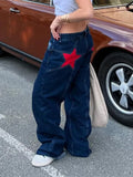 Stars Printed Pockets Denim Jeans-Outfit