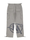 Waist Straight Loose Pants New Retro Harajuku Cargo Pants Women's Fashion Street Pocket Men And Women Mopping Casual