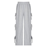 Street Side Bow Tie Sweatpants-Outfit