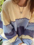 Color Block Striped Sweater- Outfit