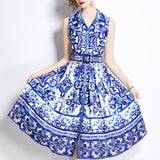 Court-Styled Dress Women's Summer Sleeveless Waist Thin Design Small Light Luxury Temperament Long