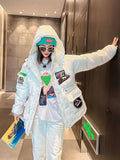 winter new label hooded cotton coat Korean version loose waist all-match bread coat cotton jacket
