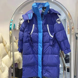 Women's 90% White duck down Coat 2023 Winter Ladies Hooded Down Jackets Thicken Warm Long Overcoat Casual Loose Parkas