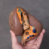 Style Retro Hand Leather Single Shoes Autumn Head Cowhise With Flat Base Soft-Soled Women's Shoes Low