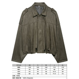 Spring Pilot Jacket Bat Sleeve Zipper Loose Tuffen Jacket Women's Casual