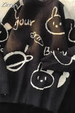 Letter Printing Thickened Pullover Sweaters Women's Street Fashion Joker Loose Lazy Sweater Couple Casual Trend