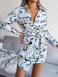 for Women 2022 New Autumn Ladies Long Sleeve Dress Fashion Lapel Shirt Skirt Temperament Commuter Women Dress