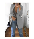 New Fashion Women's Casual Suit Set Multi-color Lapel Slim Cardigan Temperament Commuting Solid Color Suit Coat