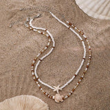 & Turtle Beaded Two-Pack Necklace