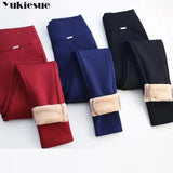 Women Winter Warm women's pants Velvet Thick Trousers High Waist Elastic Mother Stretch pencil Pants clothes 5XL