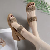 And Roman Shoes Women 2025 Summer New Bohemian National Wind Hollowed Out With Mother