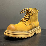 Zingj 2024 New Man British Style Vintage Work Short Boots