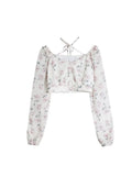 Piece Sets Womens Outifits Casual Floral Y2k Crop Tops + Mini Skirts Office Lady Tracksuits Fashion Suis Korean 2022