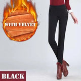 Autumn Winter Plus Thick Velvet warm Leggings Elastic High Waist Pants female Slim Women's Casual Pants female