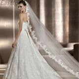 2021 Real Photos White/Ivory Wedding Veil 3m Long Comb Lace Mantilla Cathedral Bridal Veils Wedding Accessories Veu De