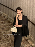Xixi 2025 Autumn New White Standard Temperament Long-Sleeved Small Suit Short Coat Loose Casual Suit