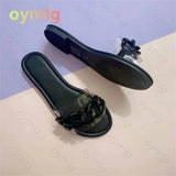 summer new Korean style flat toe square head strap two-wear flat sandals women's sandals slippers sandals for