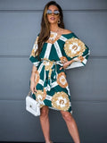 Spring and Summer Fashion Chiffon Waist Small Fresh Color Dress Sexy Off-the-shoulder Skirt Club Party Women's