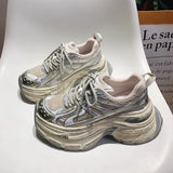 Small 7Cm Casual Sneakers 2025 Spring New Fried Street Thick Bottom Height Old Dad