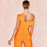 Women Set Suits Fashion Party Club Summer 2 Piece Set Short Top Flare Pants Set Women Two Piece