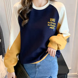 Shirt Streetwear Plain Sweatshirt Aesthetic Pullover Casual Spring Korean Fashion Women's Tops Vintage Clothes for