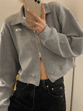 Cropped Zip-Up Jacket- Outfit