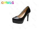high heels women stiletto princess waterproof platform nightclub super high heel single shoes black women's