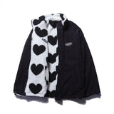 Wool With Padded Jacket And Coat On Both Sides Women's Y2K New Love Lazy Wind Fashion Cotton-Padded Jacket Casual Joker