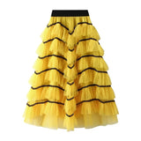 Solid Tulle Layered Maxi Skirt- Outfit