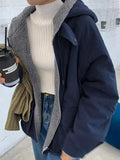 Preppy Reversible Lambswool Hooded Jacket- Outfit