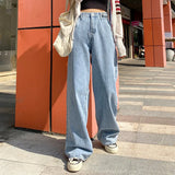 Women Jeans High Waist Clothes Wide Leg Denim Pants Blue Streetwear Vintage Quality 2023 New Fashion Harajuku Straight Mom