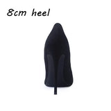 flock pumps fashion high shoes 8cm 10cm 12cm pointed thin heel shallow shoes party shoes ladies shoes QKOU001