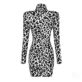 Women Dress Bodycon Elegant Party Evening Leopard 2021 New Arrival Summer Autumn