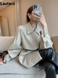 Spring Autumn Elegant Chic Trench Coat for Women with Raglan Sleeve Belt Double Breasted Luxury Designer Clothes