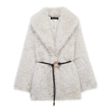 Women's Winter New Artificial Fur Effect With Belt In The Long Fur