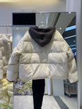 Women's Fluffy Feather Puffer Jacket Winter Short Parkas Casual Female Thickened Warm 90% White Duck Down Coat