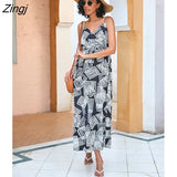 Floral Print Sexy Dress for Women Summer Dresses 2022 New Street V-Neck Backless Elasticated High Waist Midi Slip