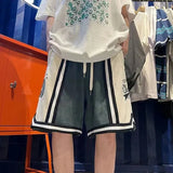 4Xl Hip Hop Casual Shorts Women American Retro Sports Pants Couple Streetwear Embroidery Basketball Loose Short Pants