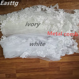 2021 Real Photos White/Ivory Wedding Veil 3m Long Comb Lace Mantilla Cathedral Bridal Veils Wedding Accessories Veu De