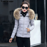 Faux Fur Parkas Women Down Jacket clothes Womens Parkas Thicken Outerwear hooded Winter Coat Female Jacket Cotton