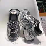 Small 7Cm Casual Sneakers 2025 Spring New Fried Street Thick Bottom Height Old Dad