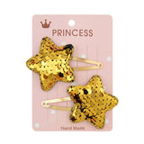 Sequins Cartoon Love Heart Crown Hair Clips for Girls Handmade Boutique Hairpins Baby Clips Kids Hair Accessories