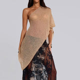 Women's Sweater Tying Back Hollow Knitted V-Neck Top