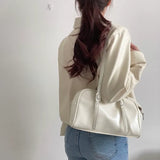 Beige Faux Leather Jackets For Women 2021 Black Zippers Cropped Coat Korean Fall Shirt Jacket Outerwear